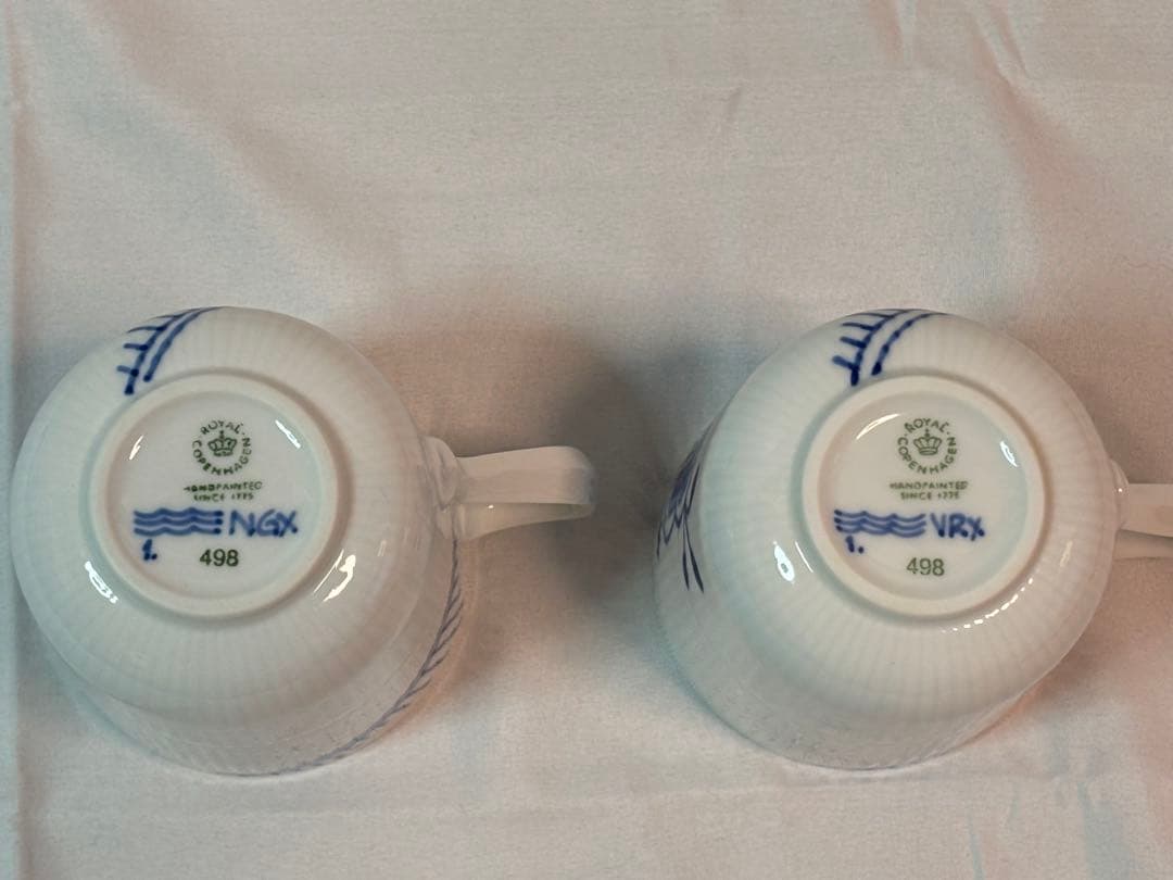 ロイヤルコペンハーゲンブルーフルテッドメガプレート27㎝マグカップ2客セット新品