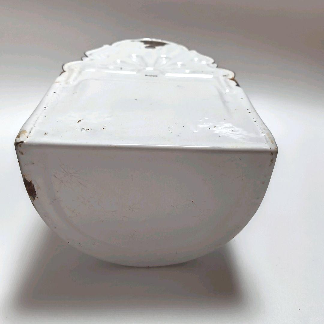 アンティーク ホーロー SEL缶 赤文字 木蓋 ベルギー製 壁掛け