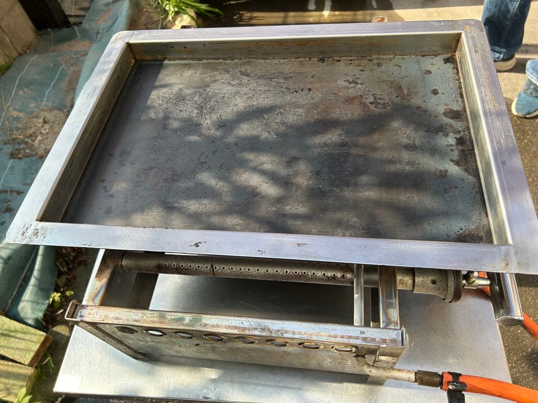 業務用　中古　卓上プロパンどて焼　鉄板焼　餃子焼き機