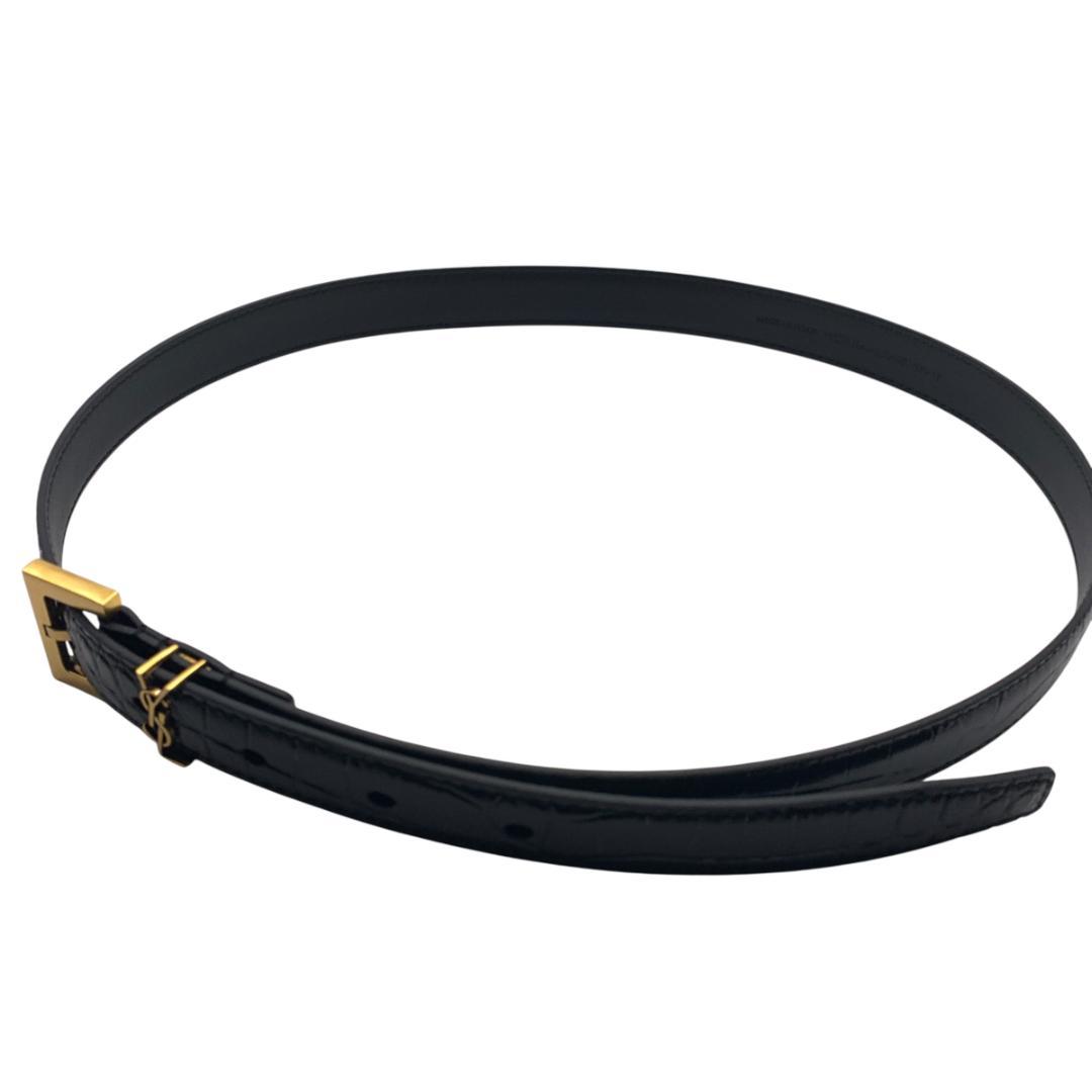 美品★YSL イヴサンローラン　細いベルト73-83ｃｍ