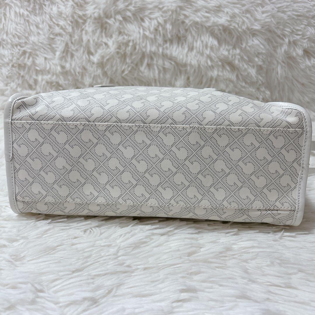 GHERARDINI ゲラルディーニ 2way ハンドバッグ ソフティ 総柄 白