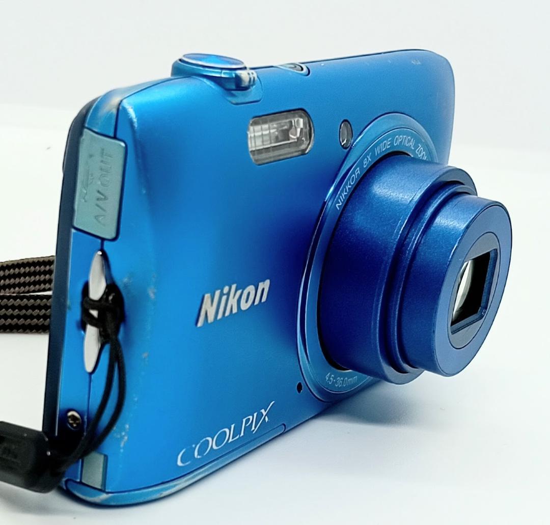 デジタルカメラ NikonCoolpix S3600 Blue 20.1MP 8x Zoom