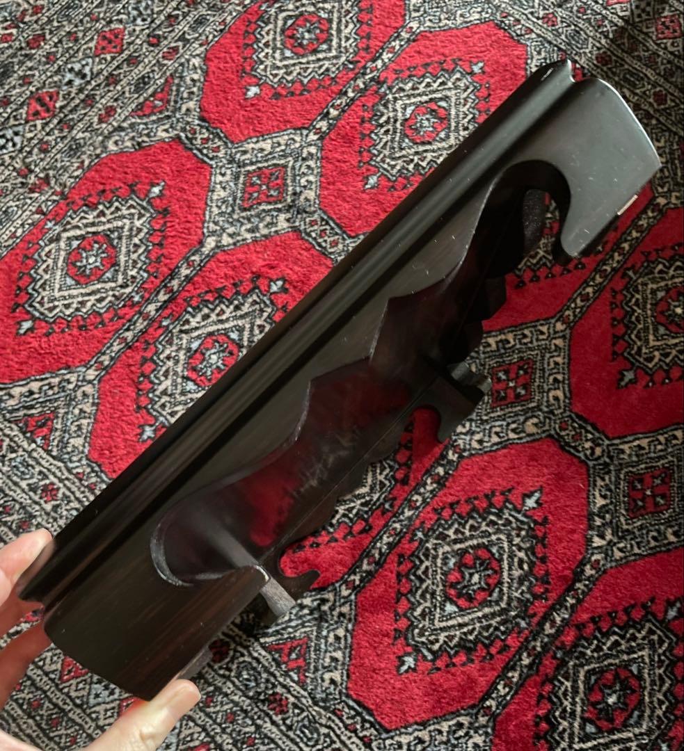 唐木 波彫 花台