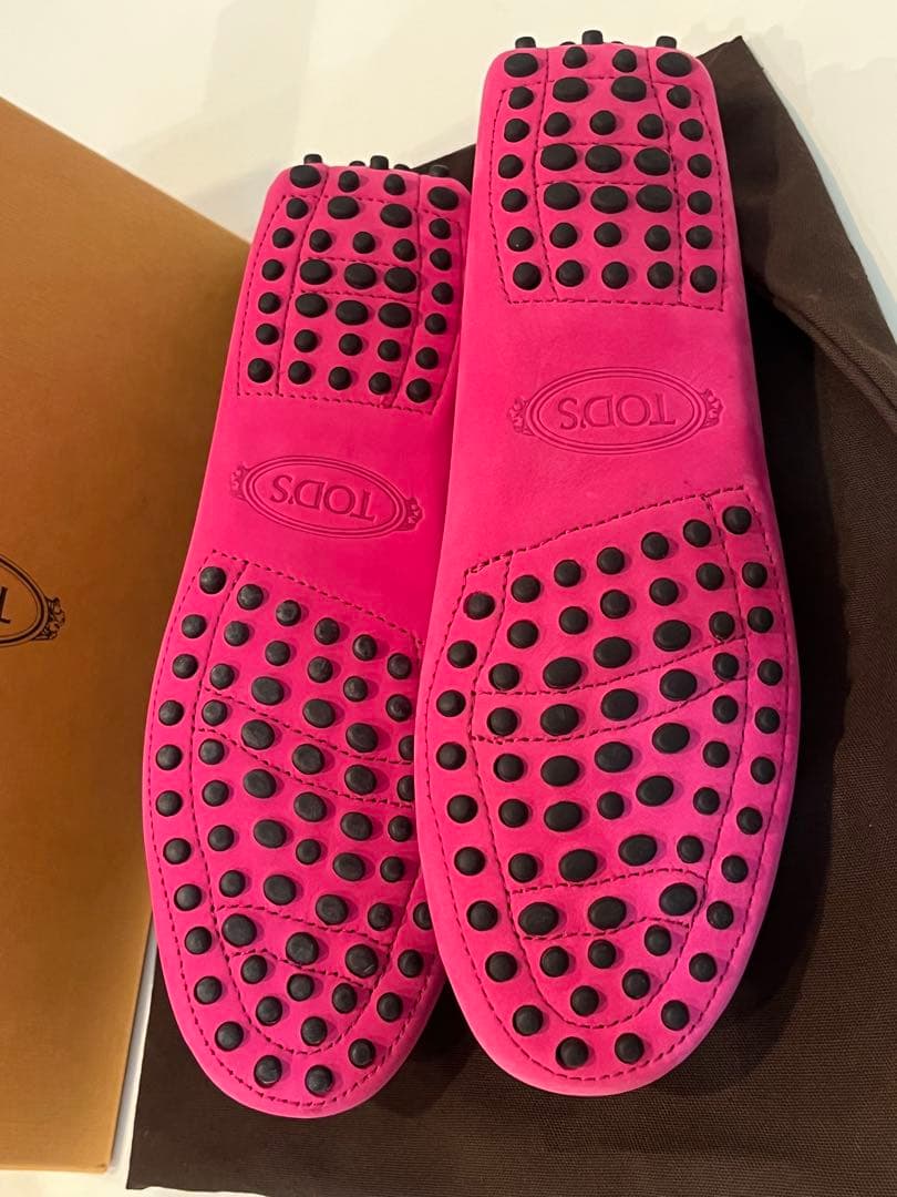 ⭐️TOD'S ドライビングシューズ 37 (24cm) ピンク系⭐️