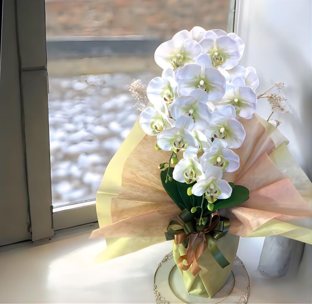 光触媒　人工観葉植物　ウォールグリーン　フェイクグリーン　リアル胡蝶蘭70hg