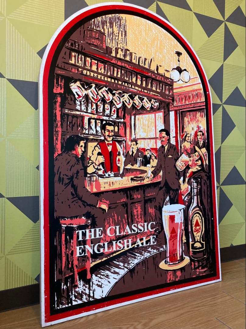 アンティーク 木製 看板 レトロ イギリス 絵画 オブジェ 雑貨 バー ガレージ