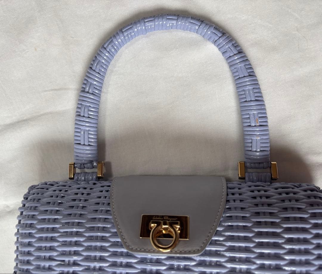 【Salvatore Ferragamo】 フェラガモ ミニ かごバッグ