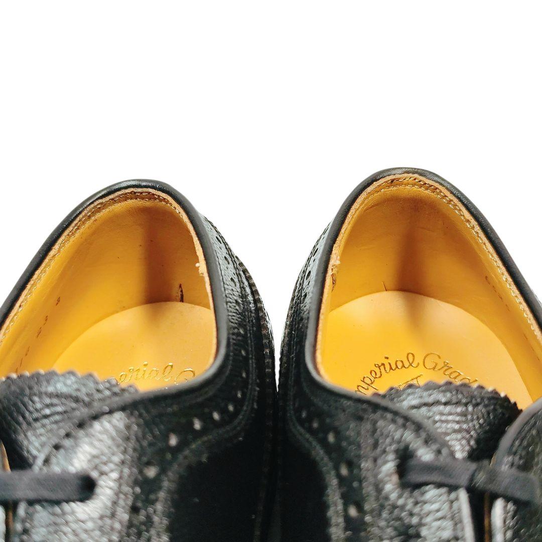 REGAL リーガル レースアップシューズ ウィングチップ シボ革 ブラック